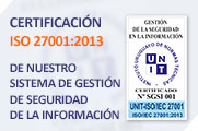 certificados iso 27001:2005 por unit